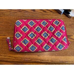 Retired Villa Red Zip Around‎ Wallet